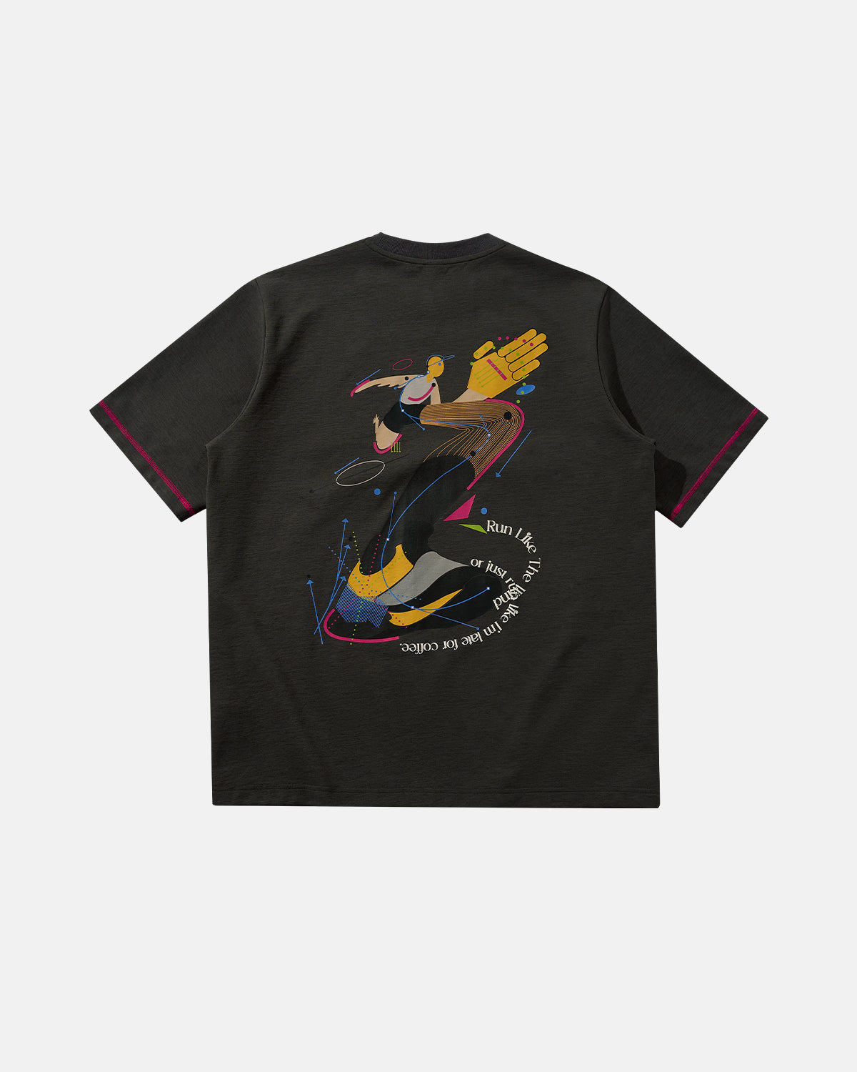 Contrast Stitching Graphic Tees