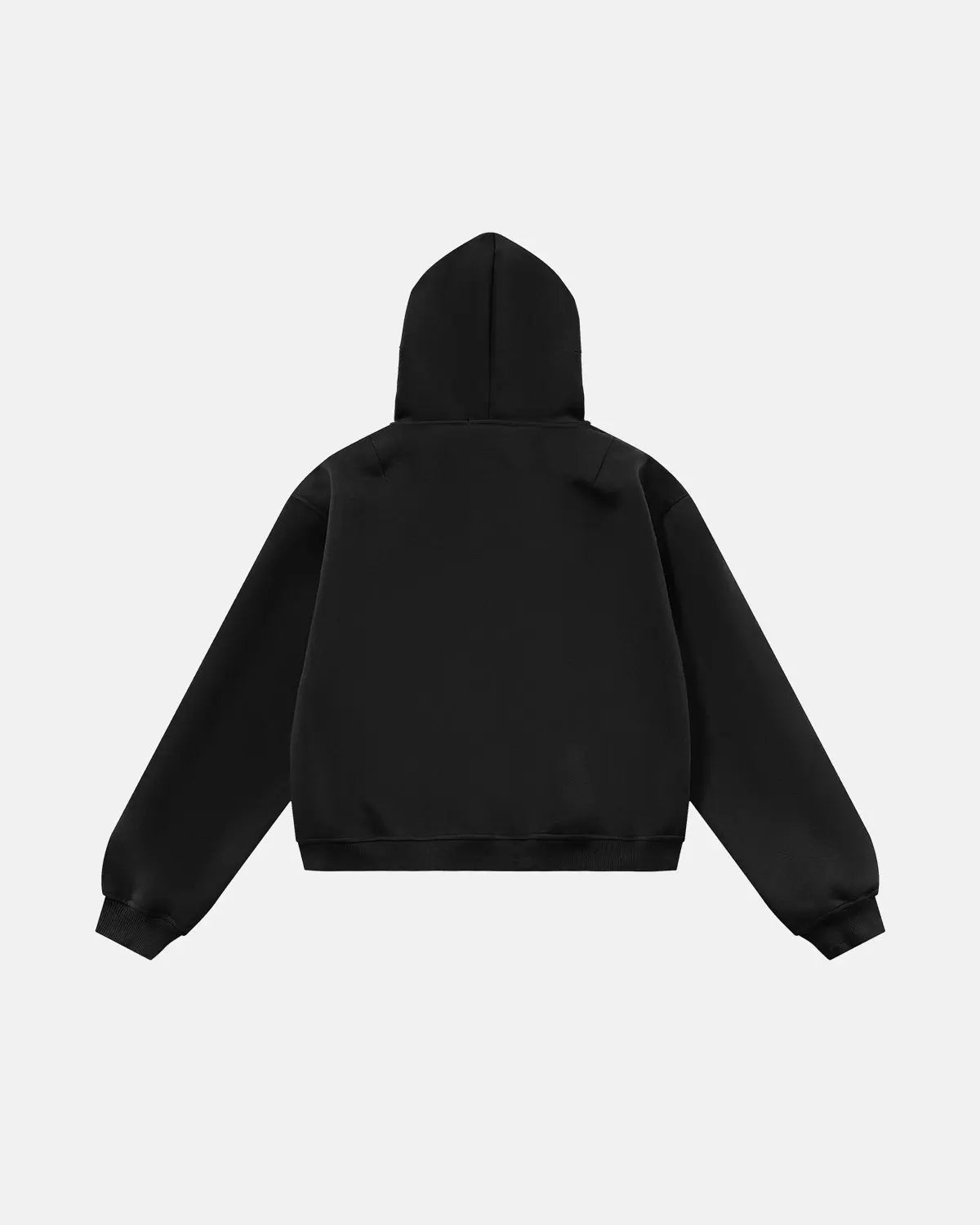 Metal Clasp Boxy Zip Up Hoodie