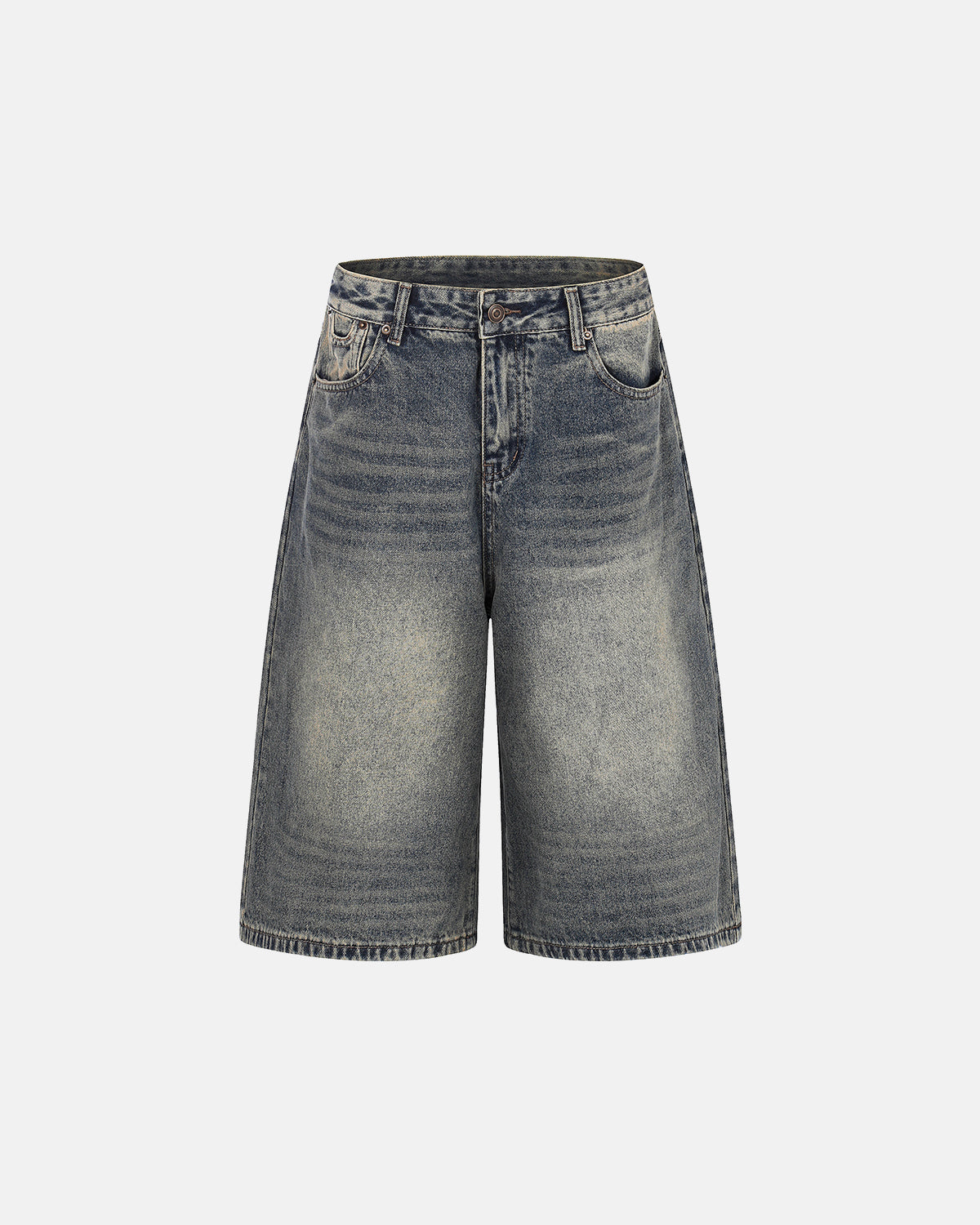 Cinch Back Buckle Acid Washed Jorts