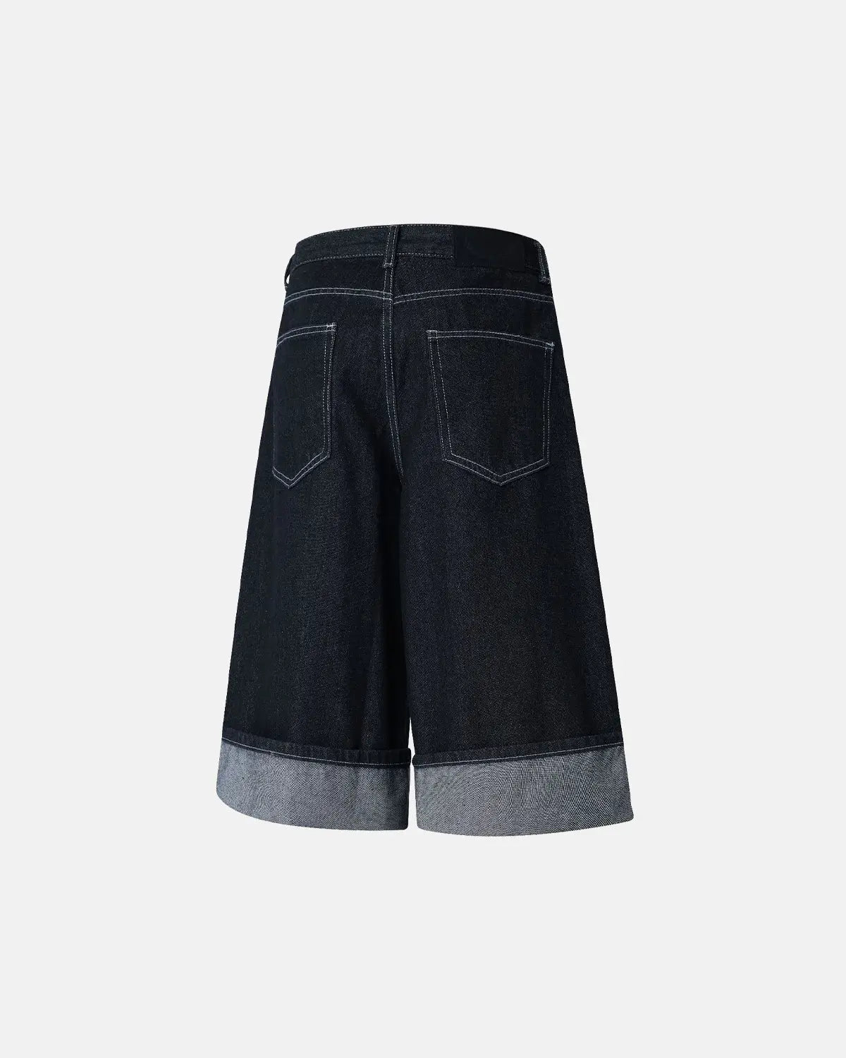 Buckle Detail Raw Denim Jorts