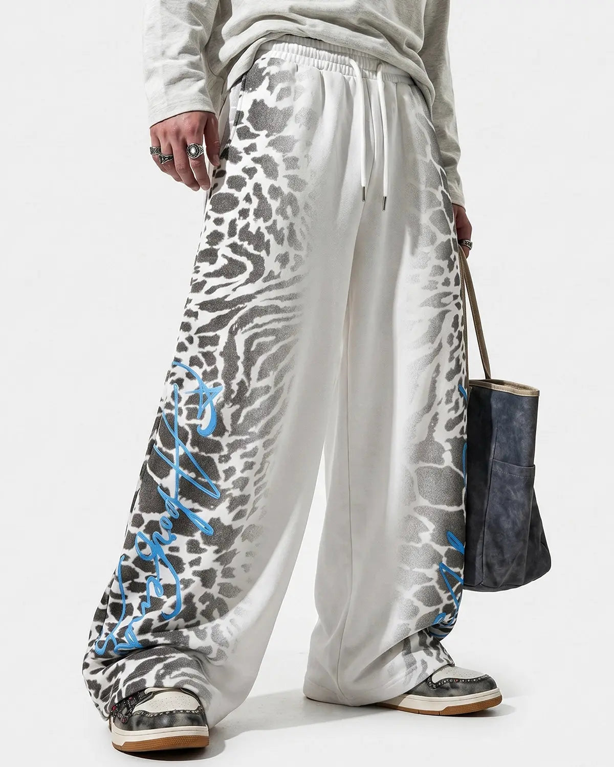 Leopard Graphic Barrel Sweatpants