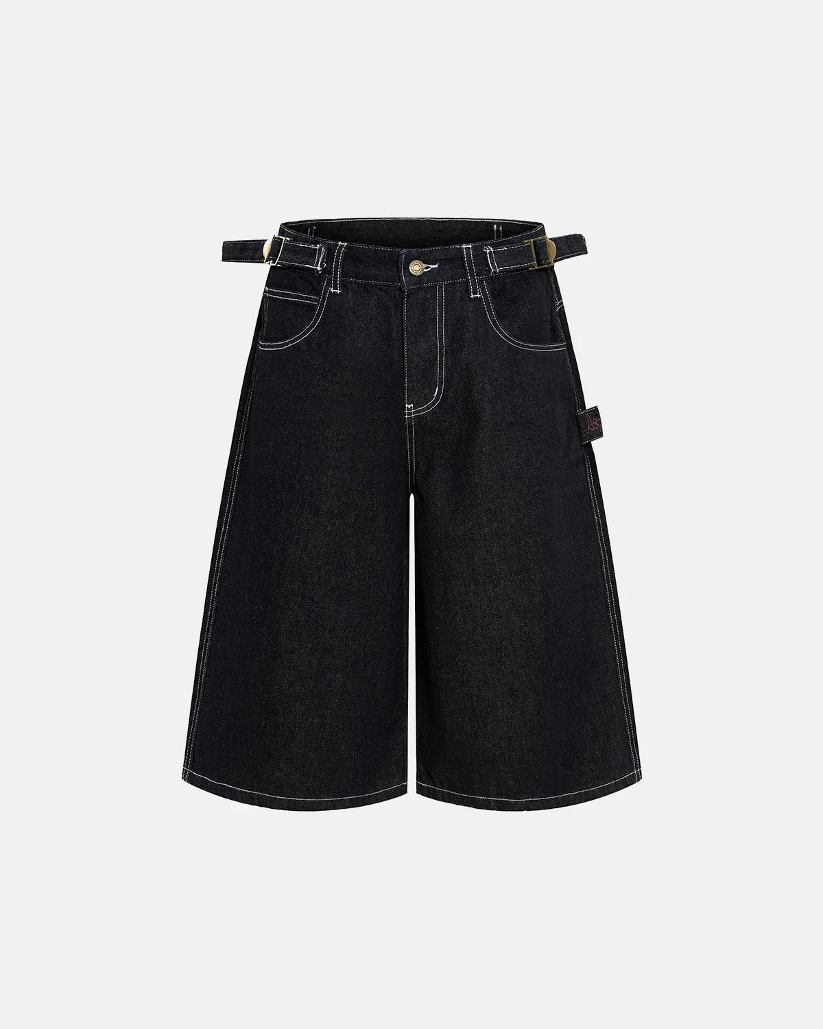 Raw Denim Baggy Jorts with Adjustable Tabs