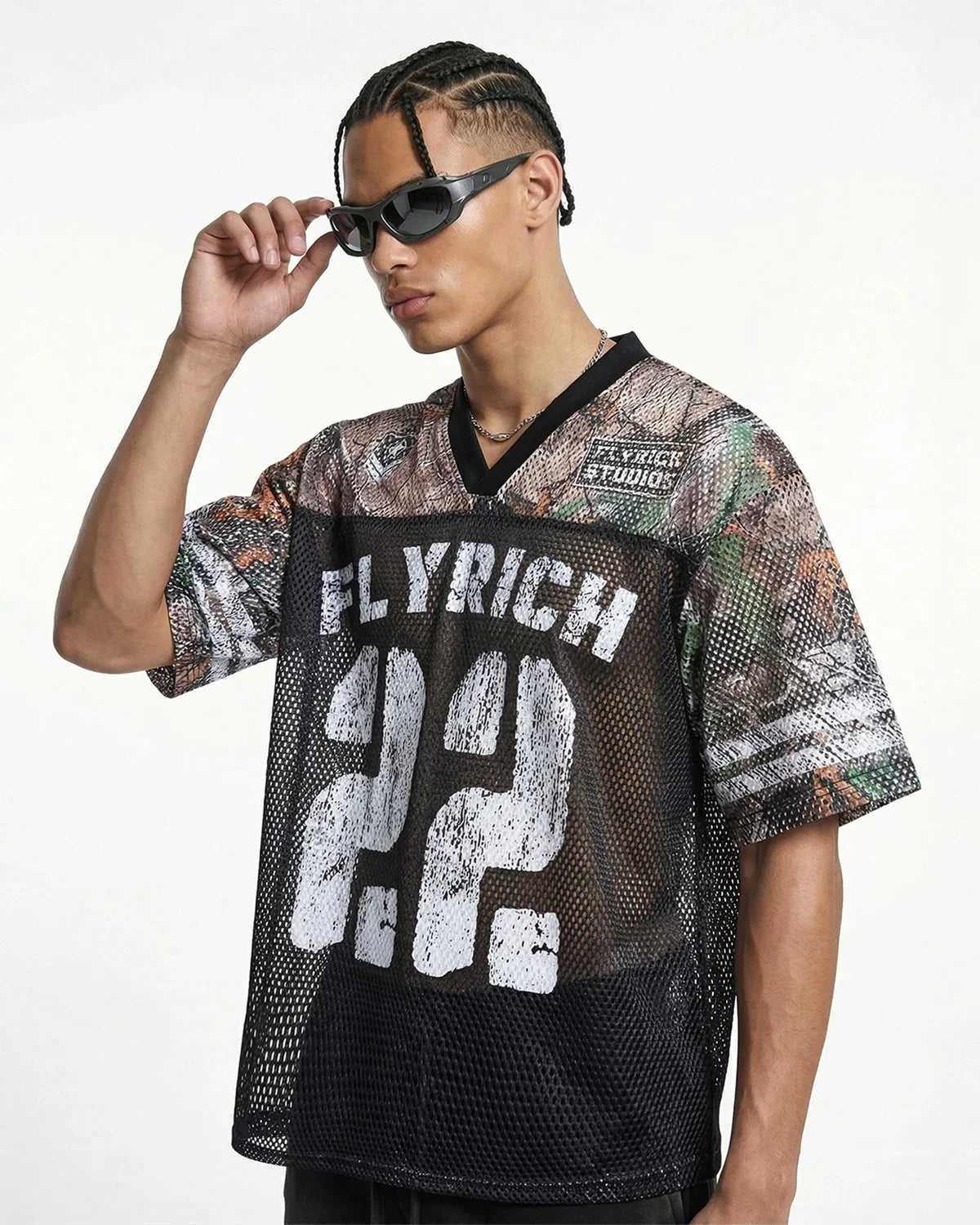 Camo Mesh Digital Print Jersey Tee