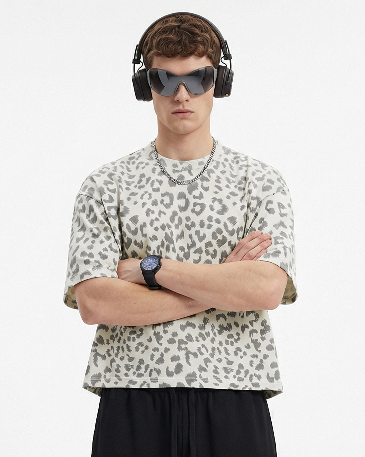 Leopard Print Boxy T-Shirt