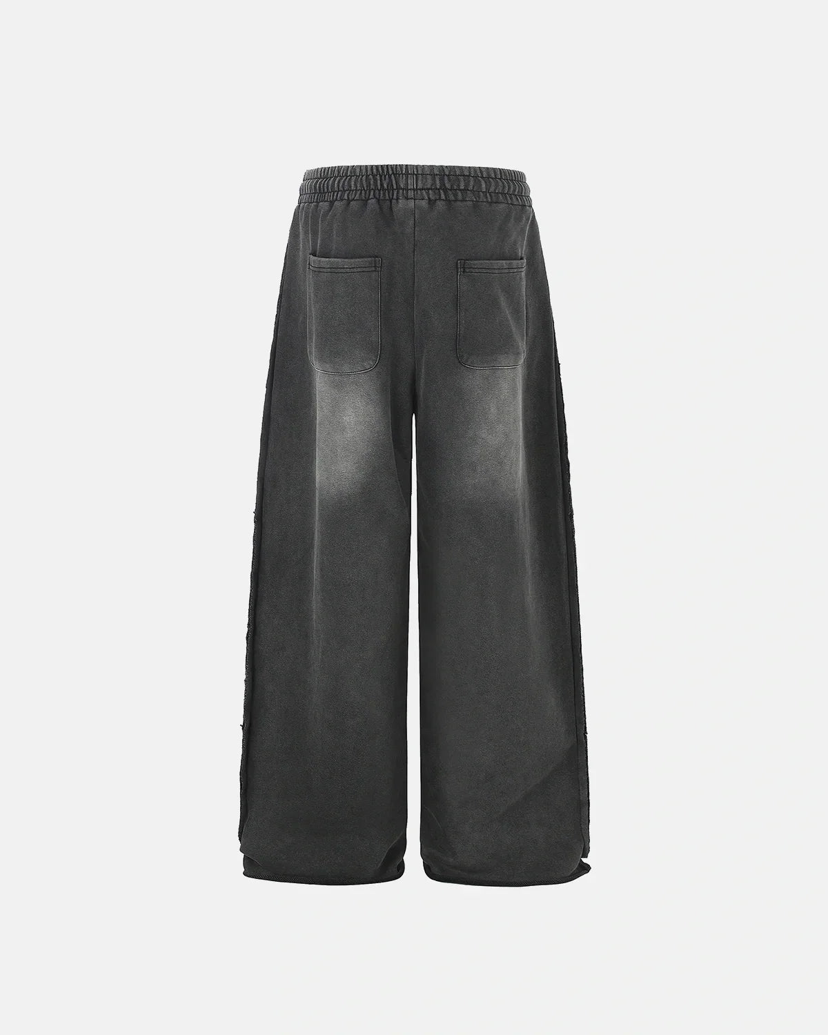 Pantalones deportivos de pierna ancha con estampado lavado