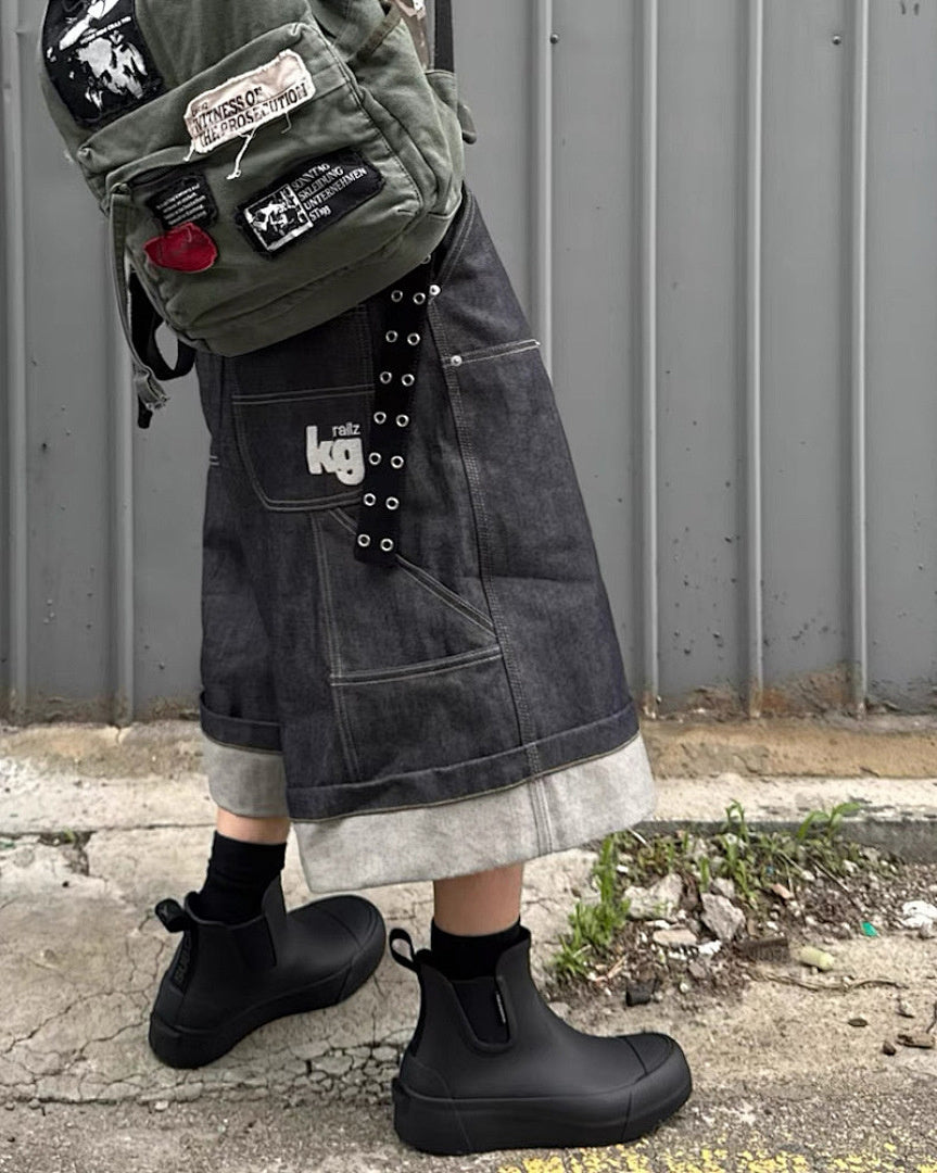 Raw Denim Carpenter Long Jorts