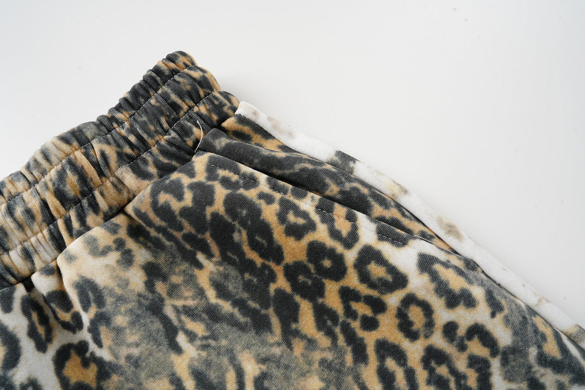 Madxmarx Leopard Print Wide-Leg Pants