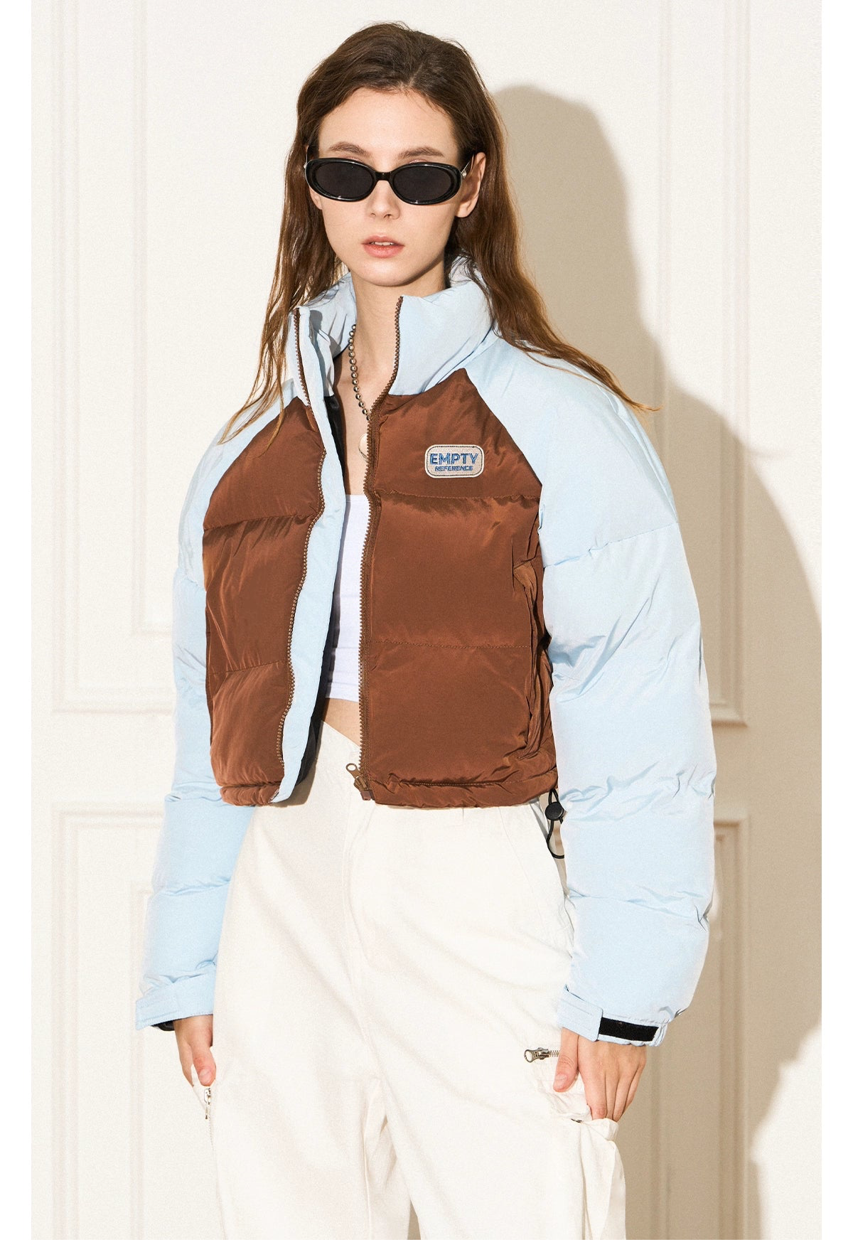 Chaqueta acolchada de capas de lujo retro