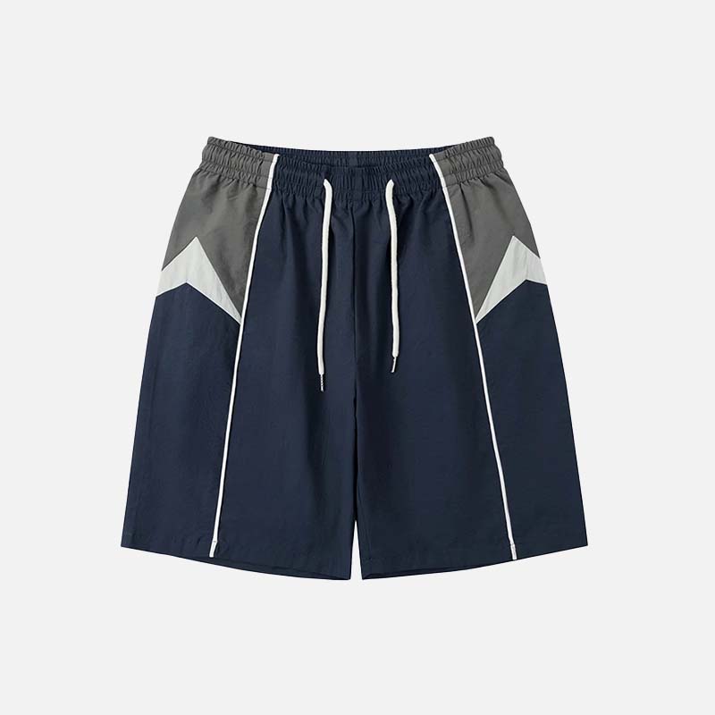 Trendy patchwork hiphop shorts