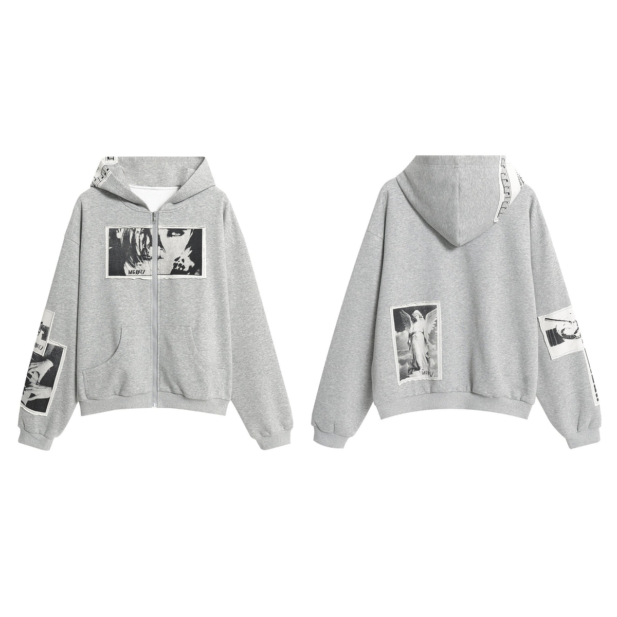 Madxmarx Photo Collage Zip Hoodie