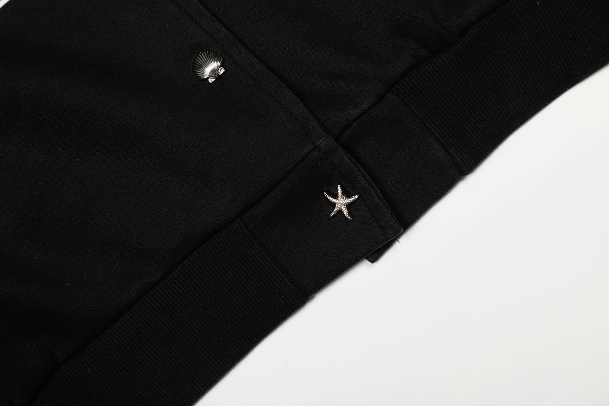 Madxmarx “Change” Spray-Fade Varsity Hoodie Jacket