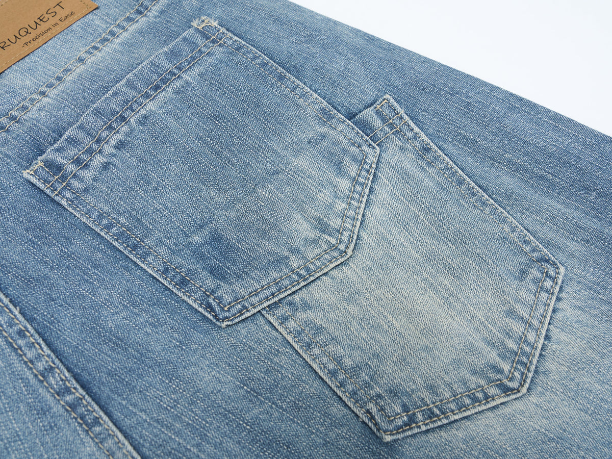 Jean large en denim délavé épais Madxmarx