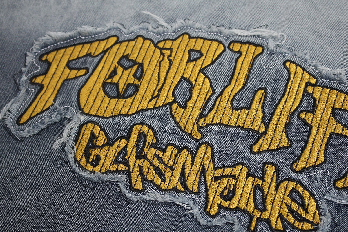Madxmarx Vintage Distressed Embroidery Graphic T-Shirt