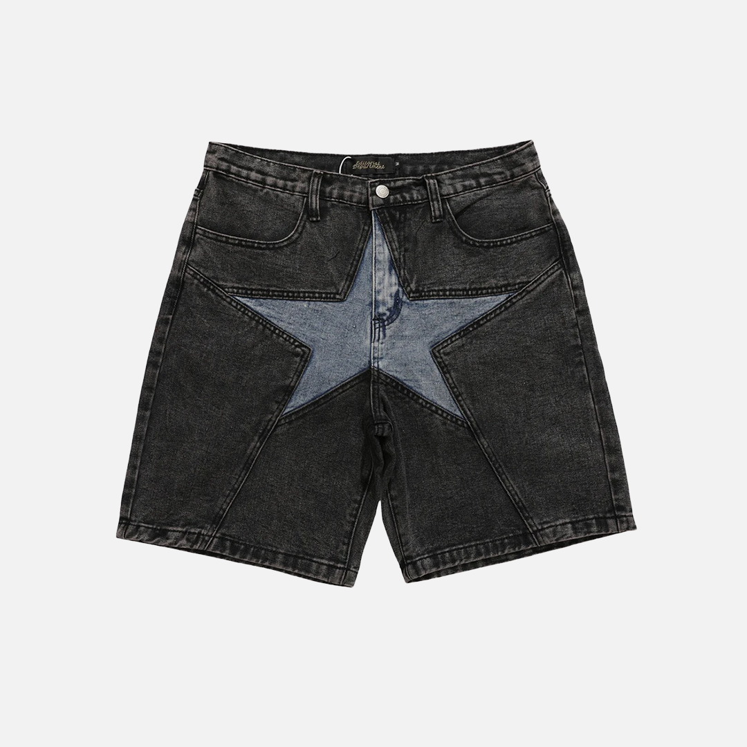 New Patchwork Oversized Hip Hop Short