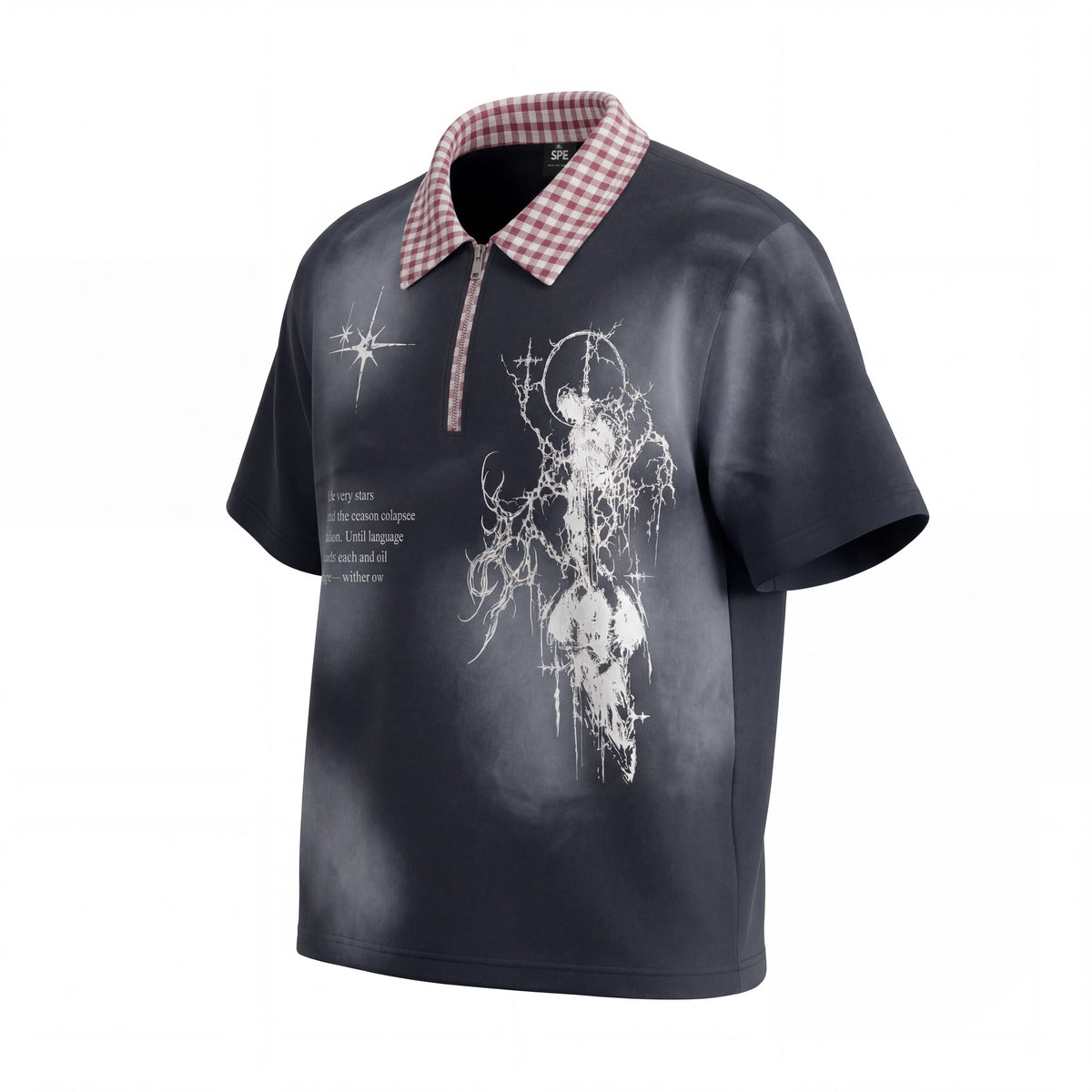 Madxmarx “Grunge Star Zip Polo Tee”