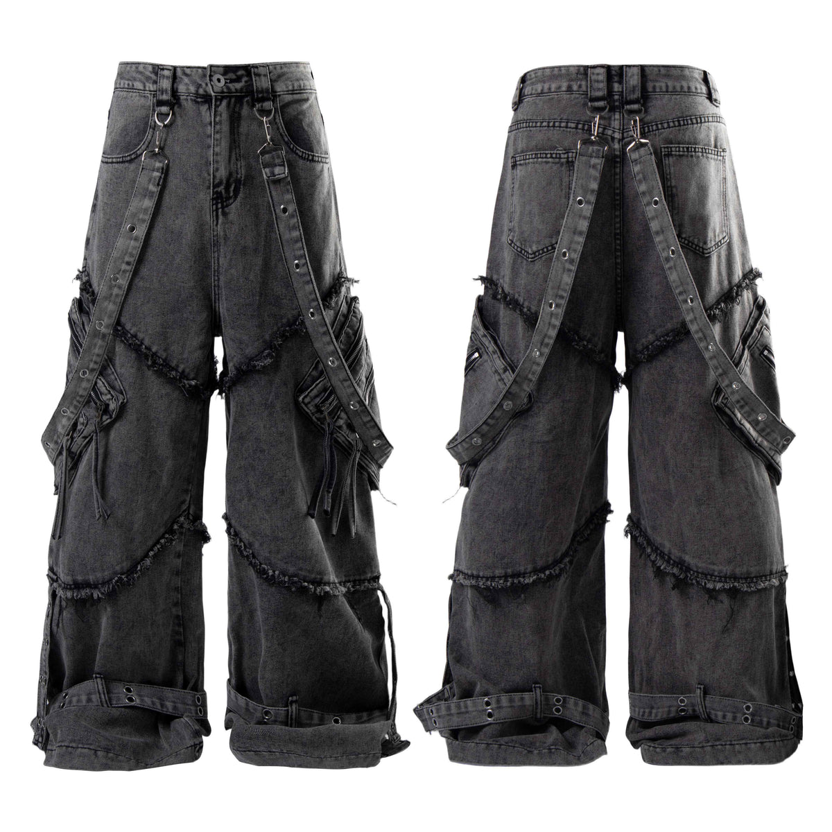 Madxmarx Deconstructed Strap Cargo Jeans