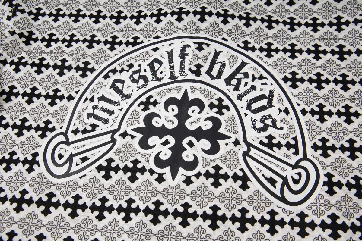 Madxmarx Gothic Pattern Full-Zip Hoodie