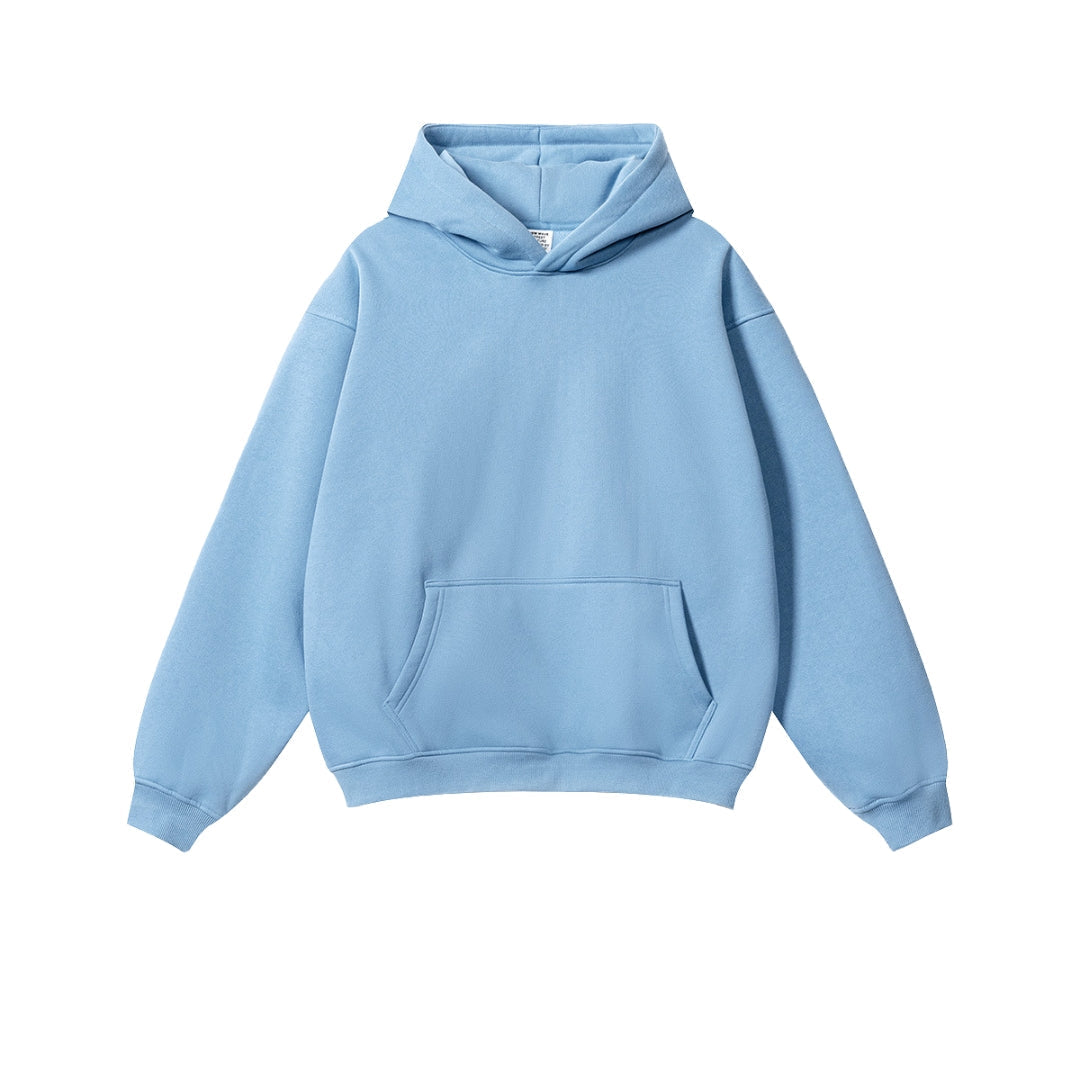light blue hoodie