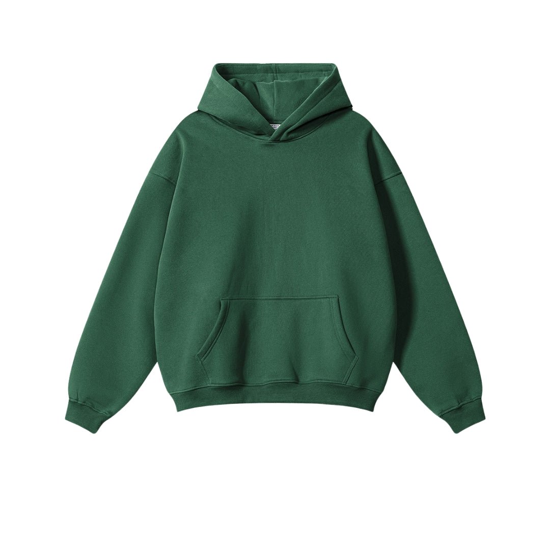 green hoodie