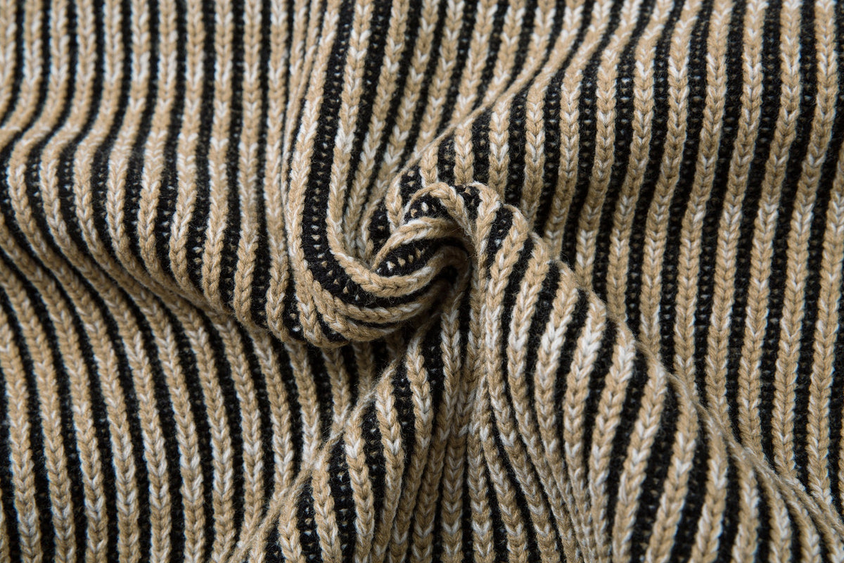 Madxmarx Striped Textured Zip Jacket