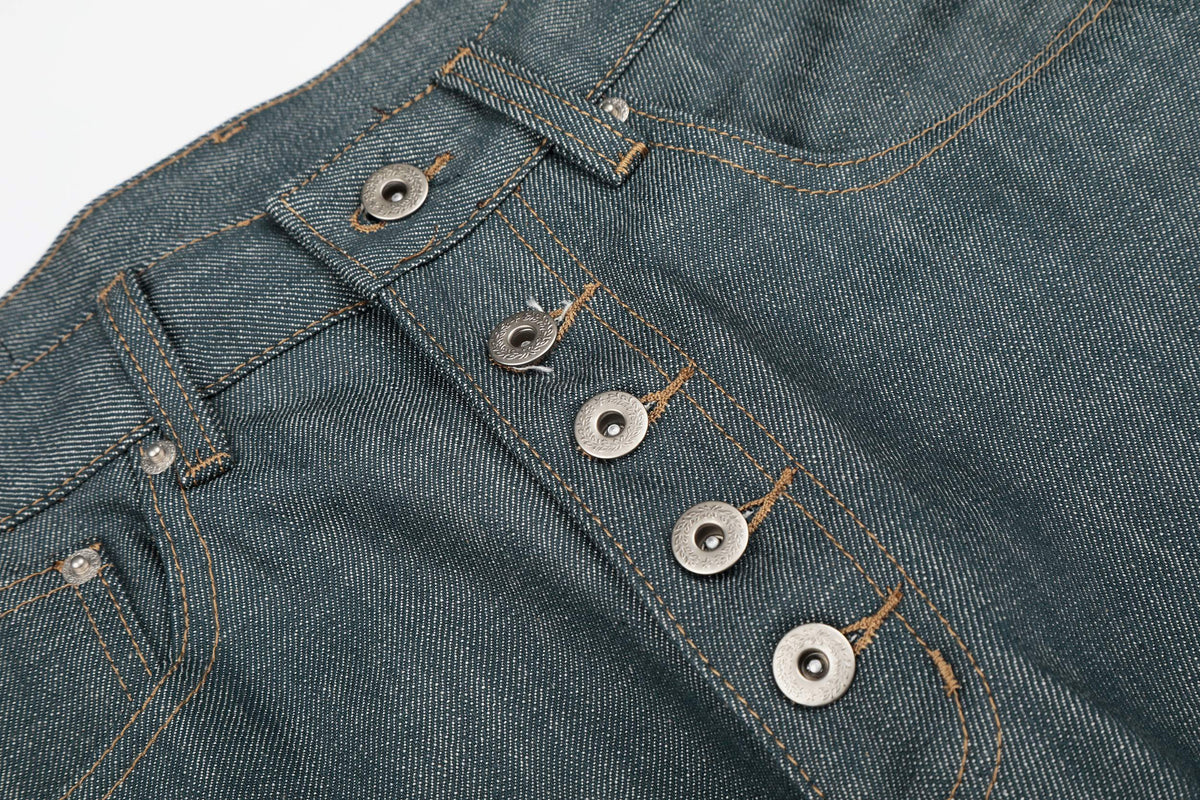 Madxmarx „Washed Grey Button Denim Jeans“