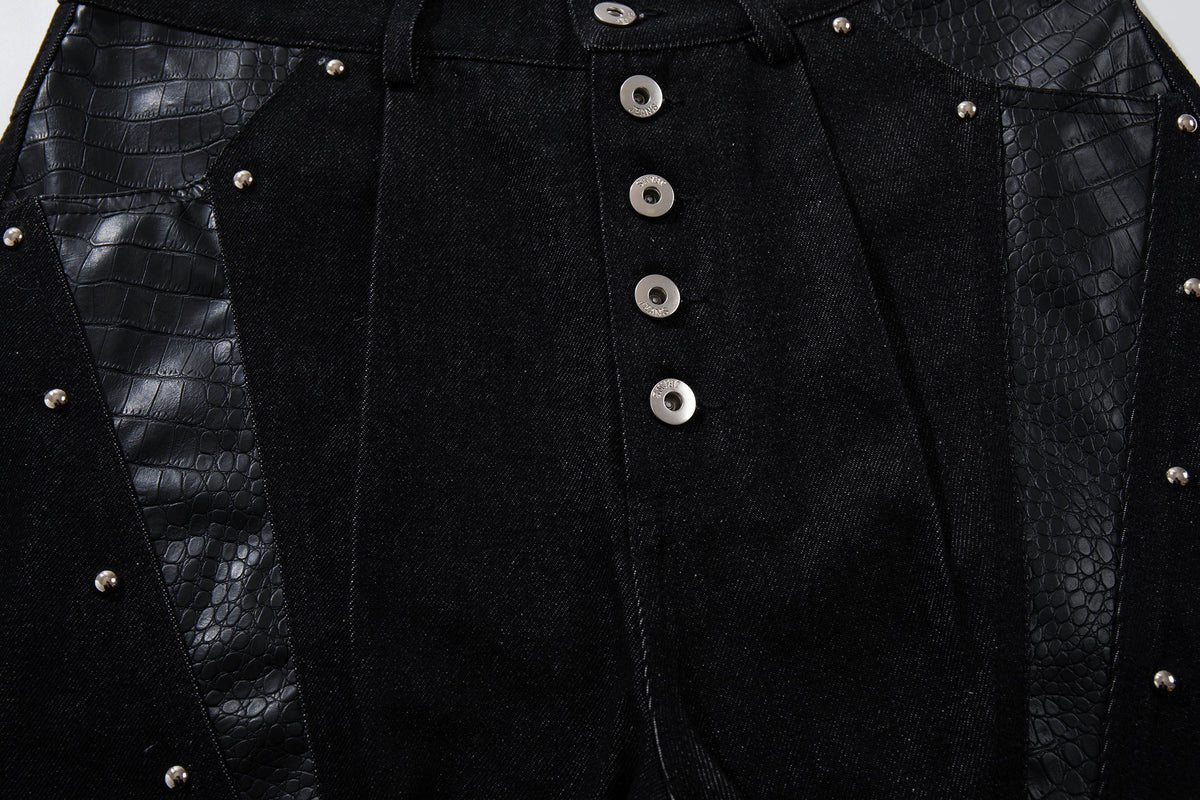 Pantalon en jean large à empiècements Madxmarx