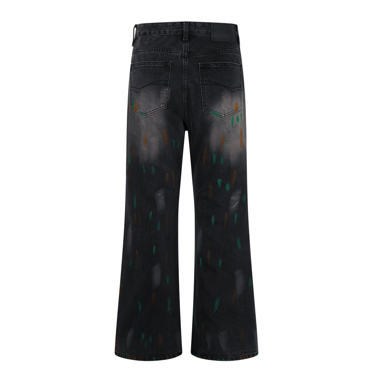 Jean large effet vieilli peint Madxmarx