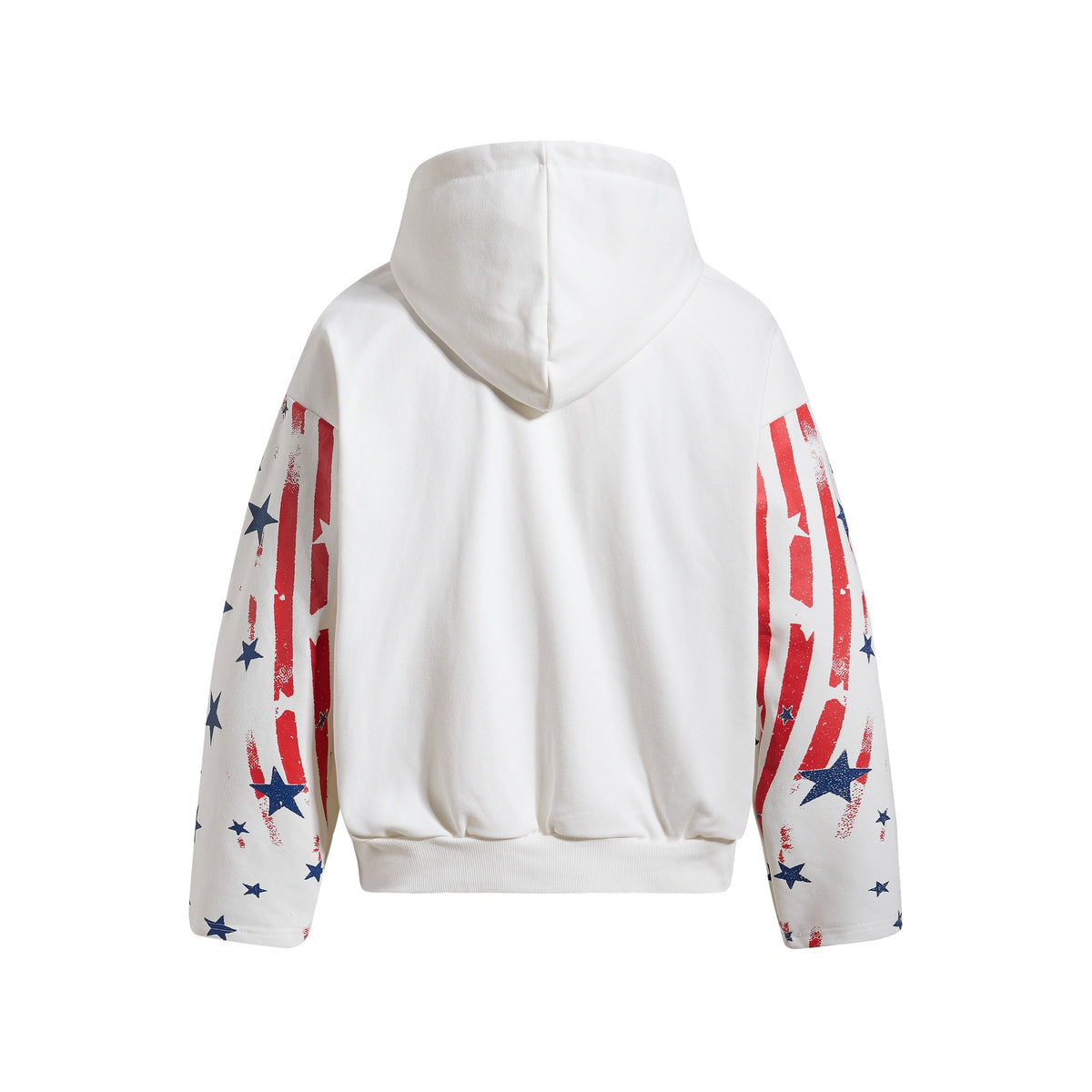 Madxmarx Star Sleeve Graphic Zip-Up Hoodie