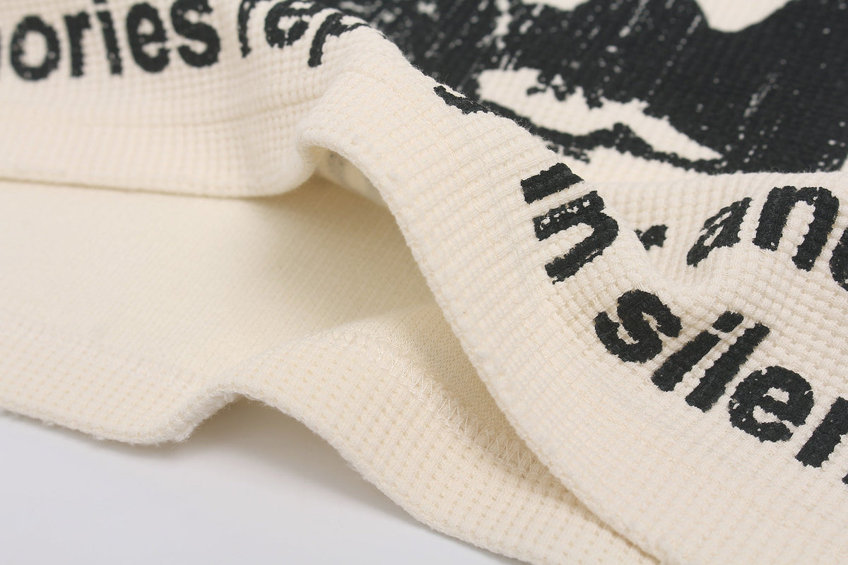 Madxmarx Waffle Graphic Long Sleeve