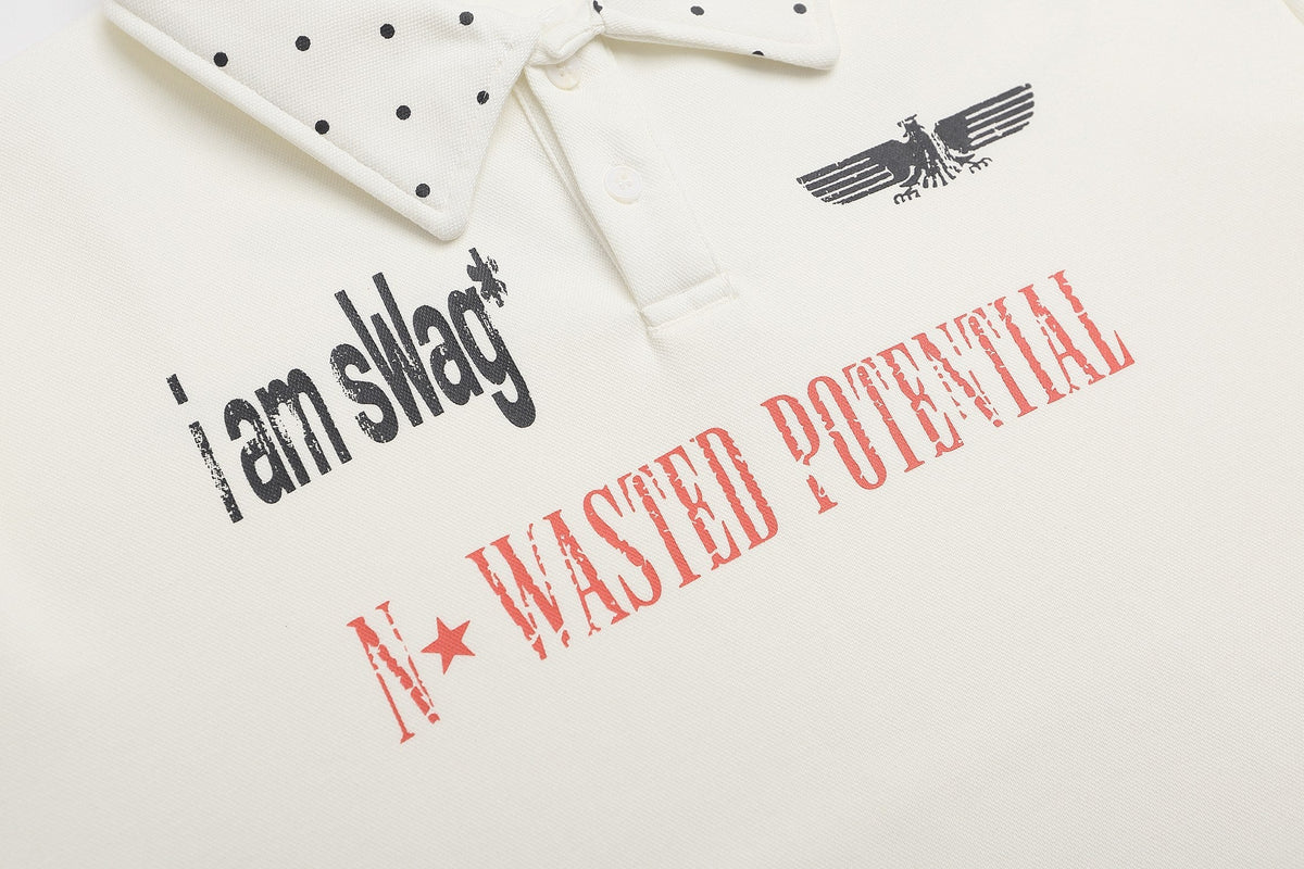 Madxmarx Studded Collar Polo Shirt
