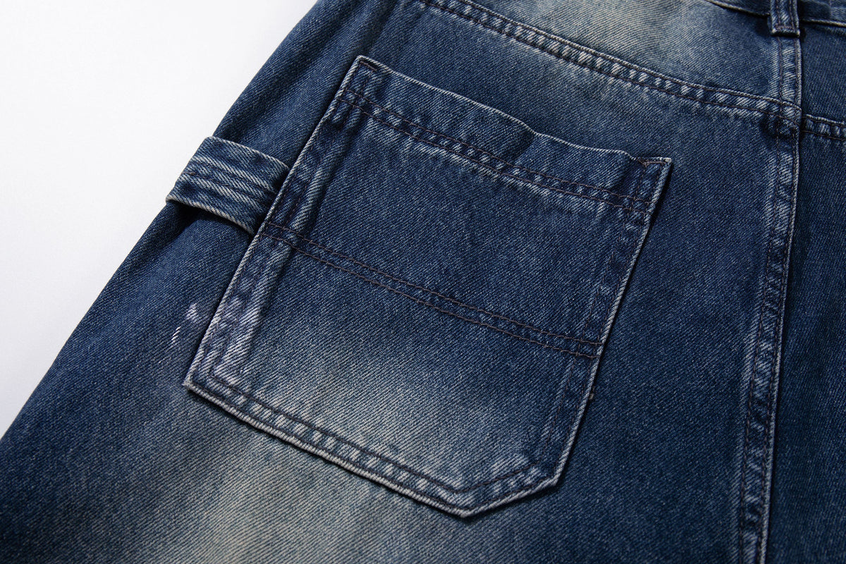 Jean large Madxmarx à effet délavé façon coup de pinceau