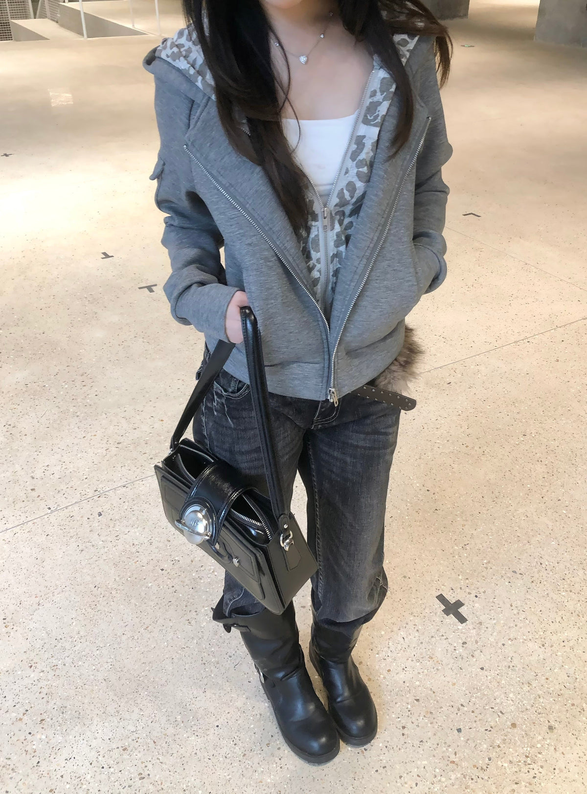 Madxmarx Layered Zip-Up Hoodie