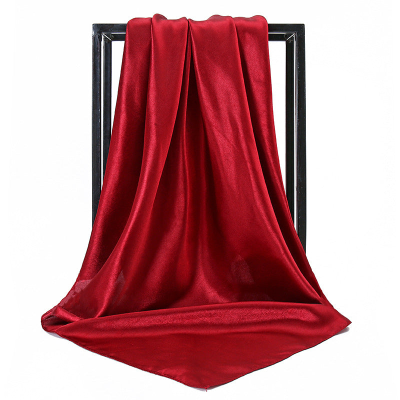 Satin Solid Color Headscarf