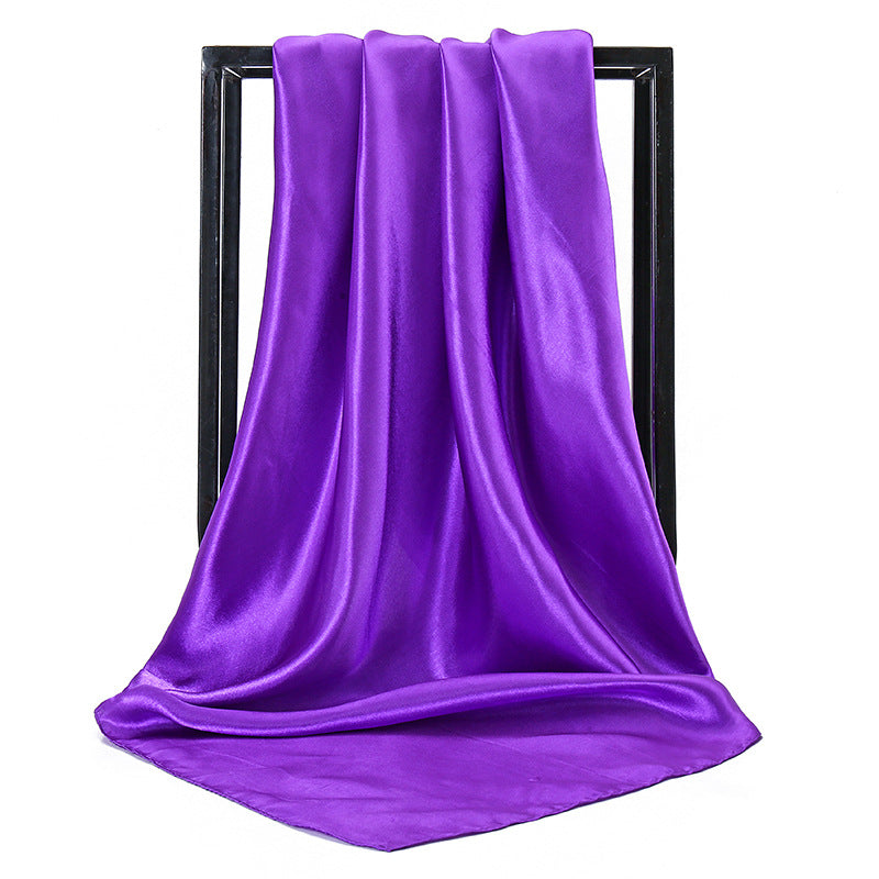Satin Solid Color Headscarf