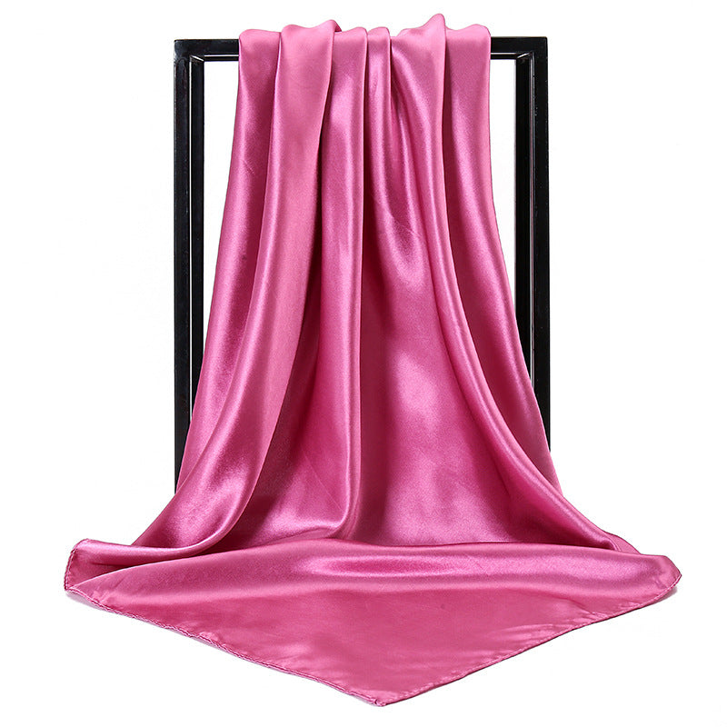 Satin Solid Color Headscarf