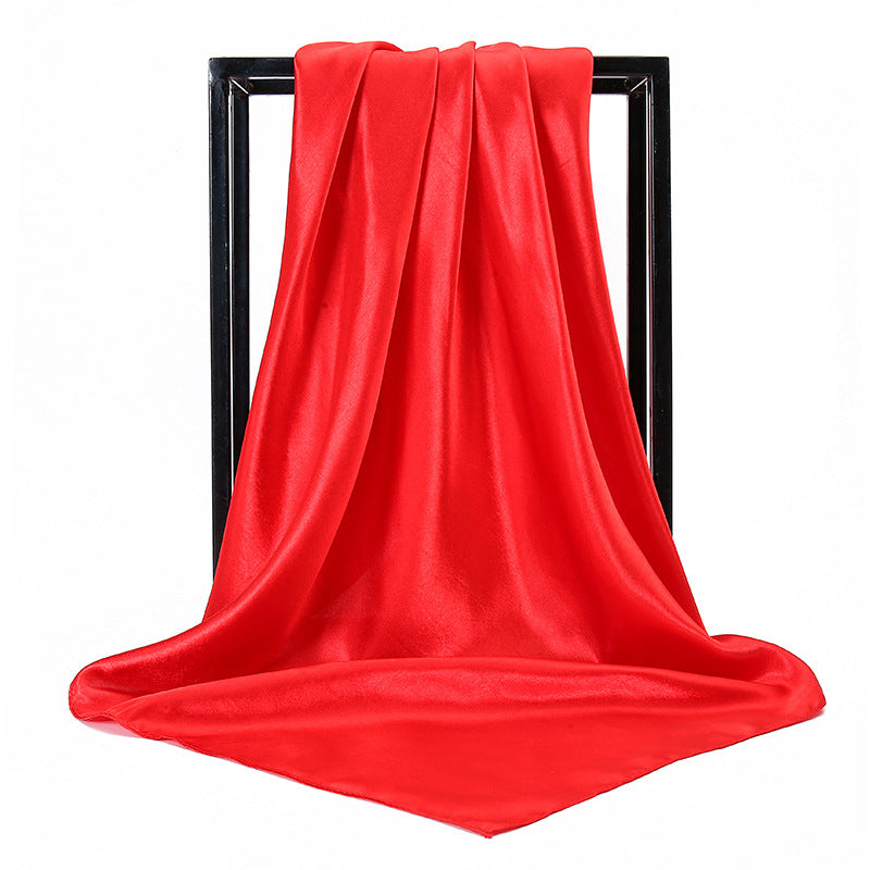 Satin Solid Color Headscarf