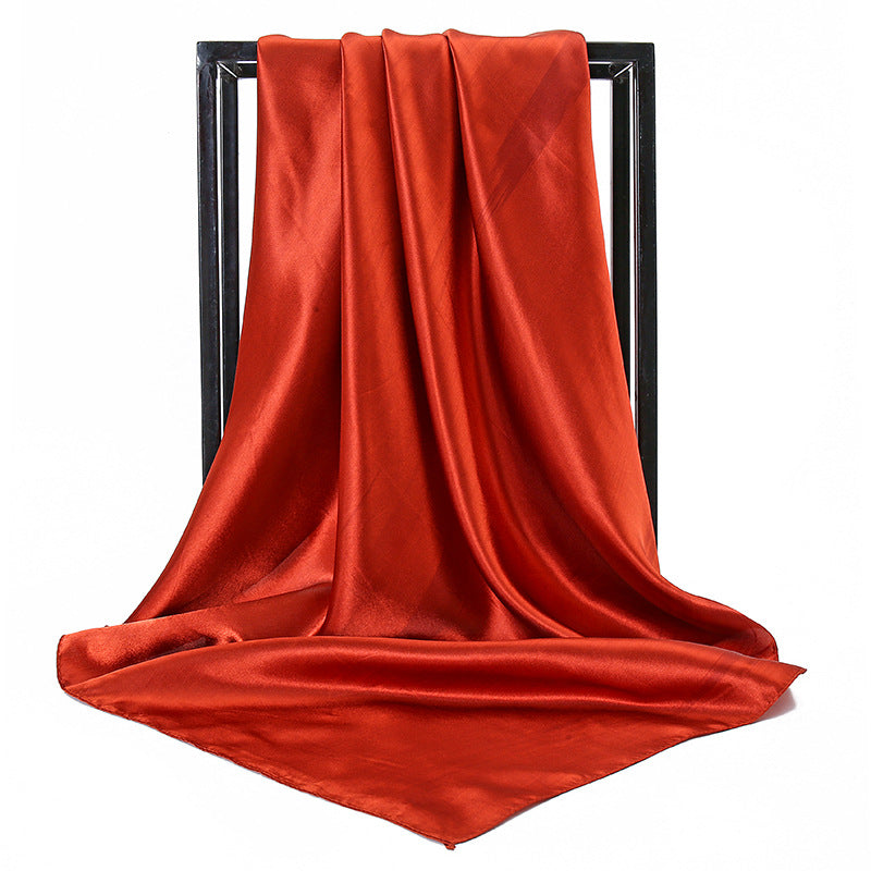 Satin Solid Color Headscarf