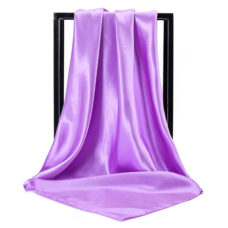 Satin Solid Color Headscarf