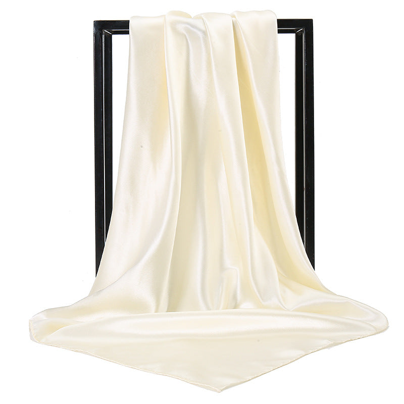 Satin Solid Color Headscarf