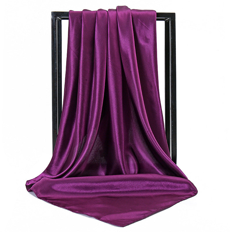 Satin Solid Color Headscarf