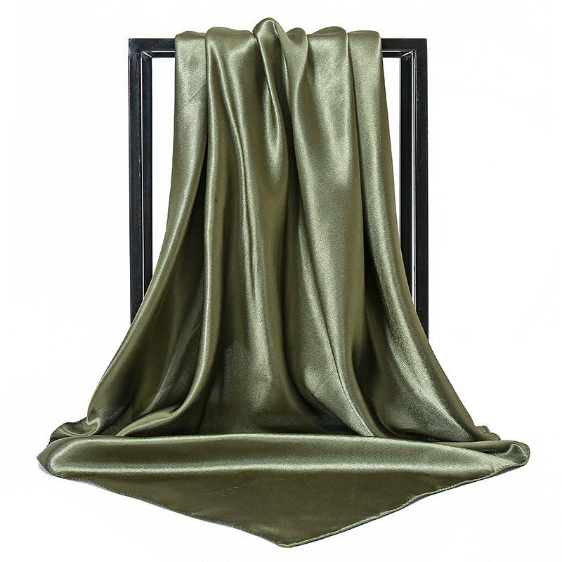 Satin Solid Color Headscarf