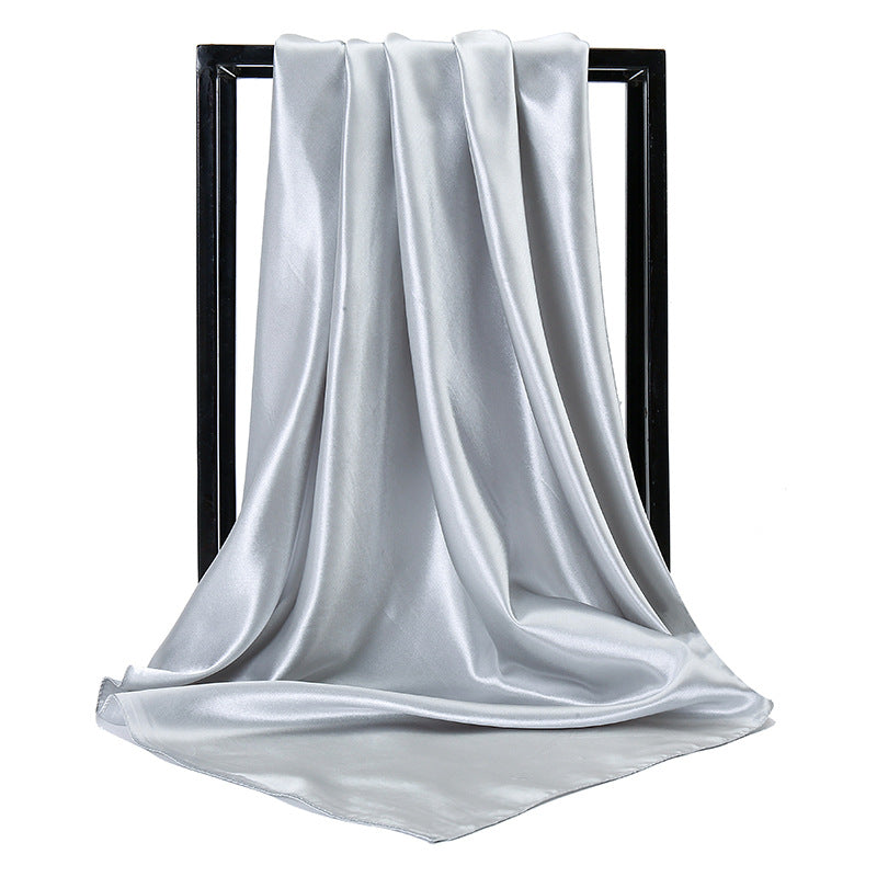 Satin Solid Color Headscarf