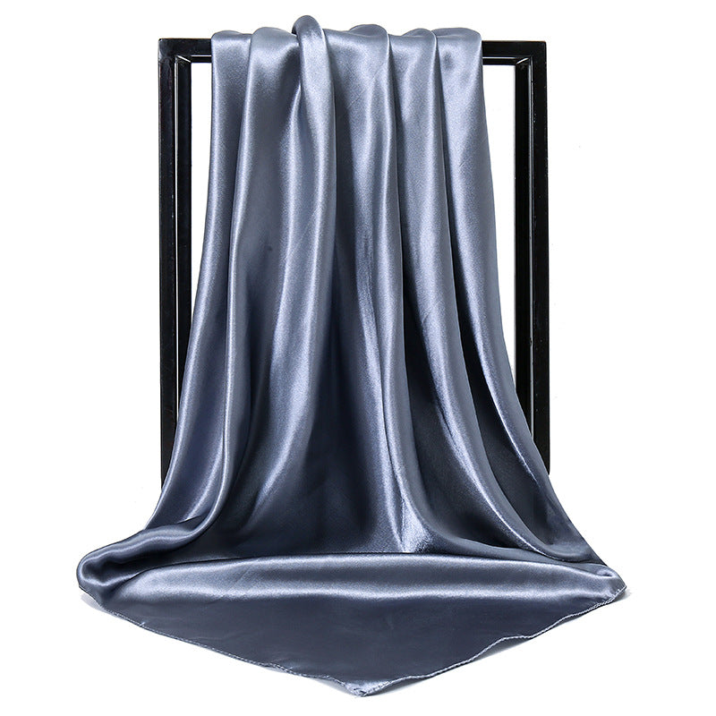 Satin Solid Color Headscarf