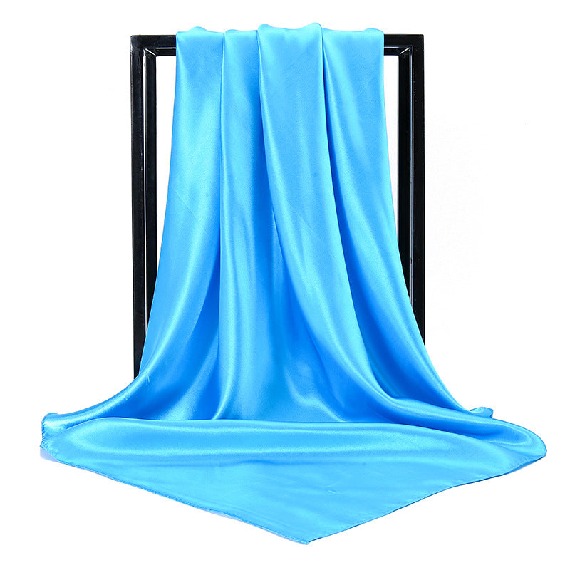 Satin Solid Color Headscarf