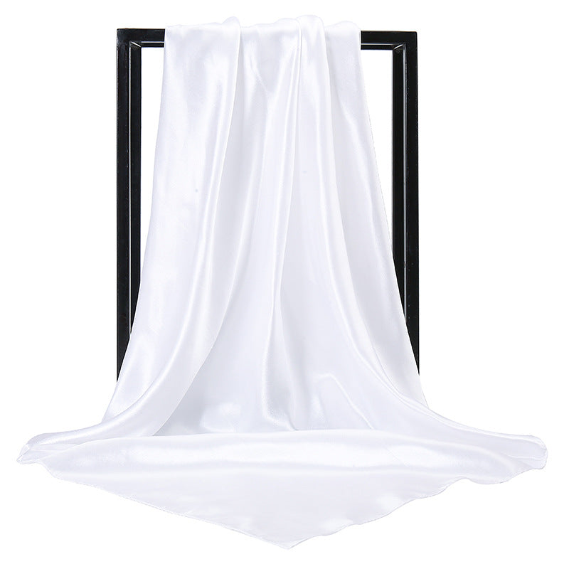 Satin Solid Color Headscarf