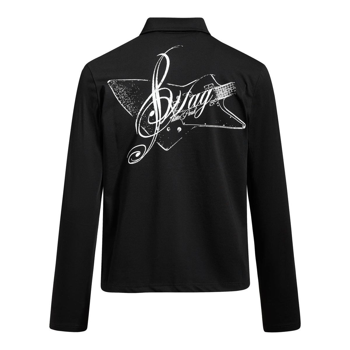 Madxmarx Star Hardware Graphic Polo Long Sleeve