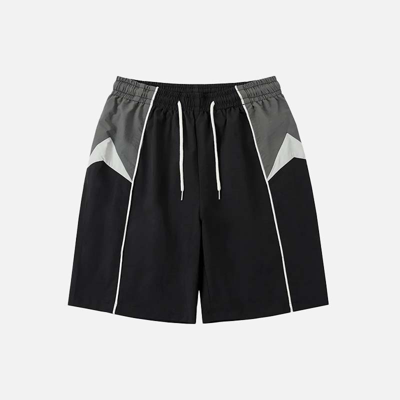 Trendy patchwork hiphop shorts