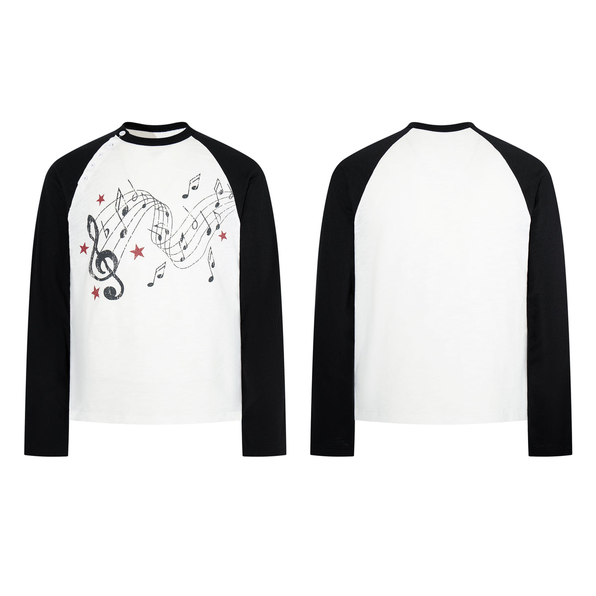 Madxmarx Music Notes Raglan Long Sleeve