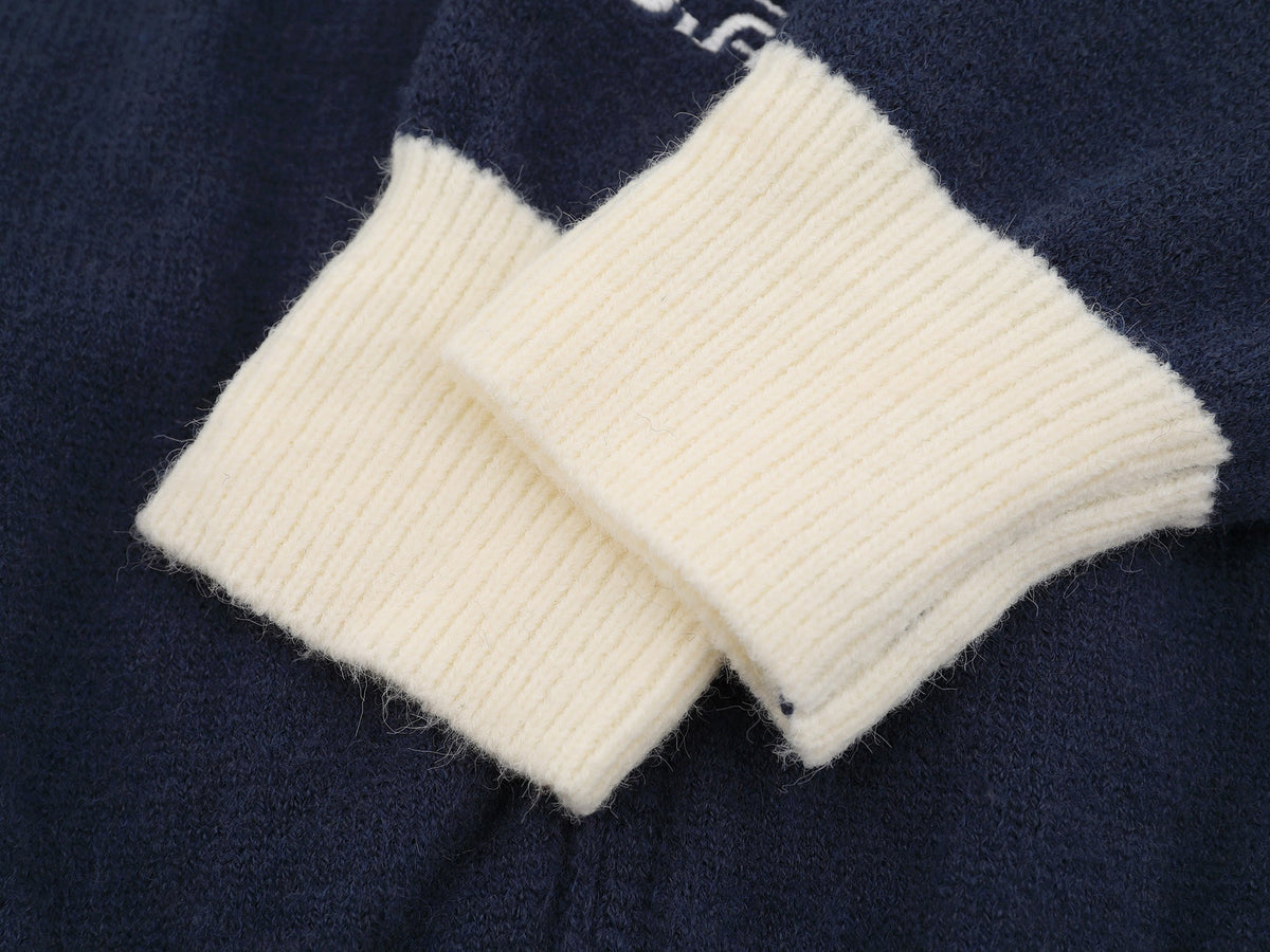 Madxmarx Gather Varsity Knit Zip Jacket
