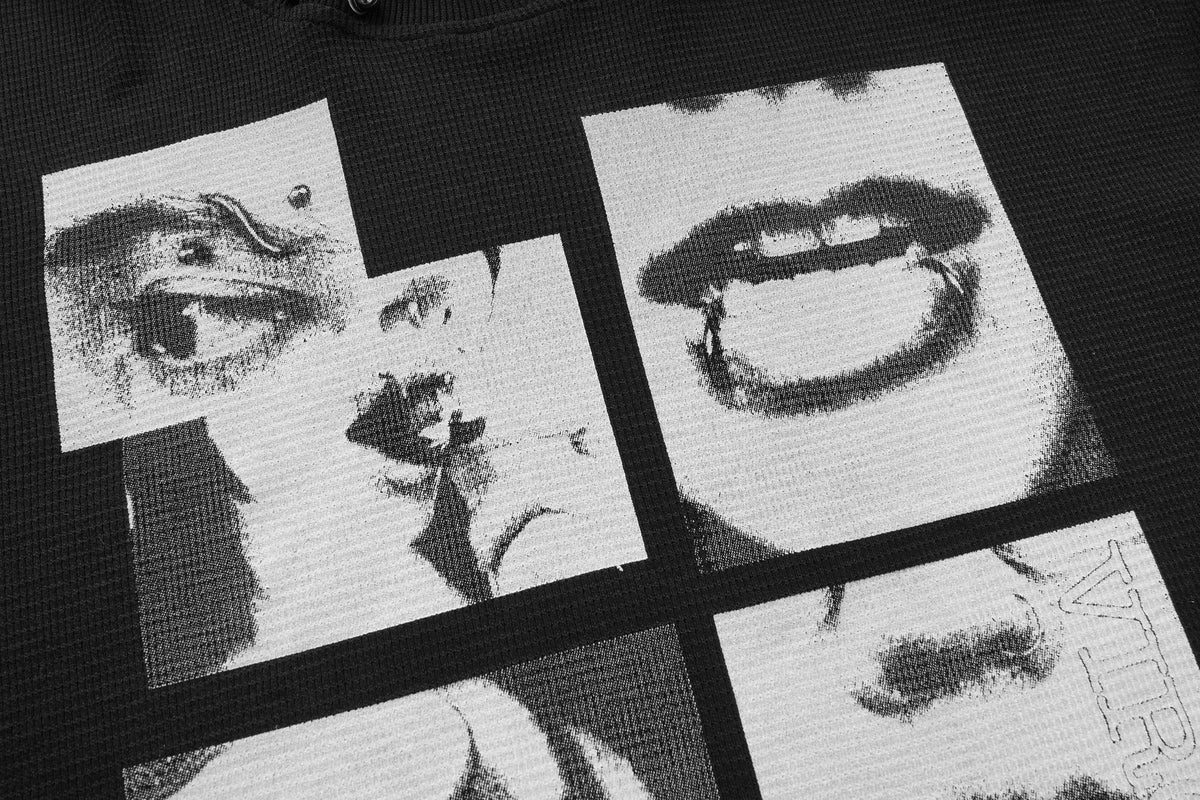 Madxmarx Pierced Portrait Graphic Long Sleeve Tee